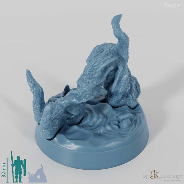 Knorrige Weidenwurzel im Wasser (Base)