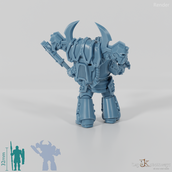 Void Blessed Soldiers - Savage Gladiator mit Kettenaxt und Plasmapistole 01