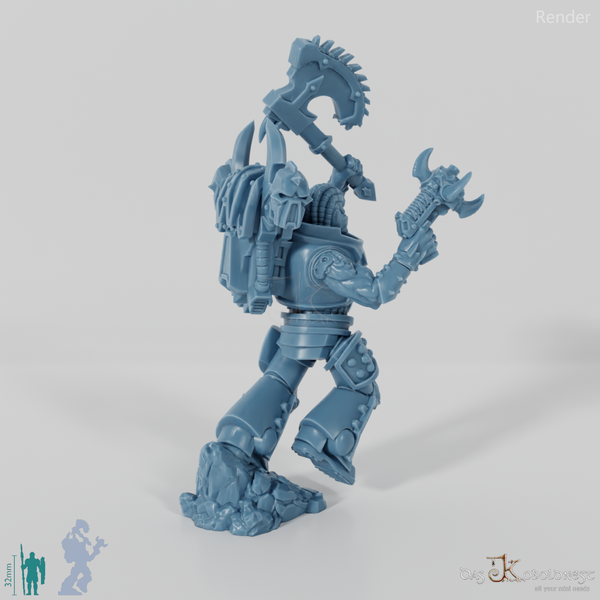Void Blessed Soldiers - Savage Gladiator mit Kettenaxt und Plasmapistole 03
