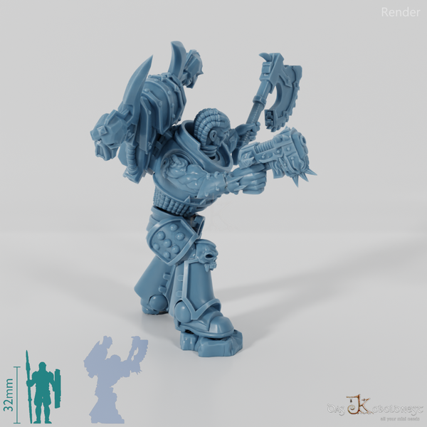 Void Blessed Soldiers - Savage Gladiator mit Kettenaxt und Plasmapistole 04