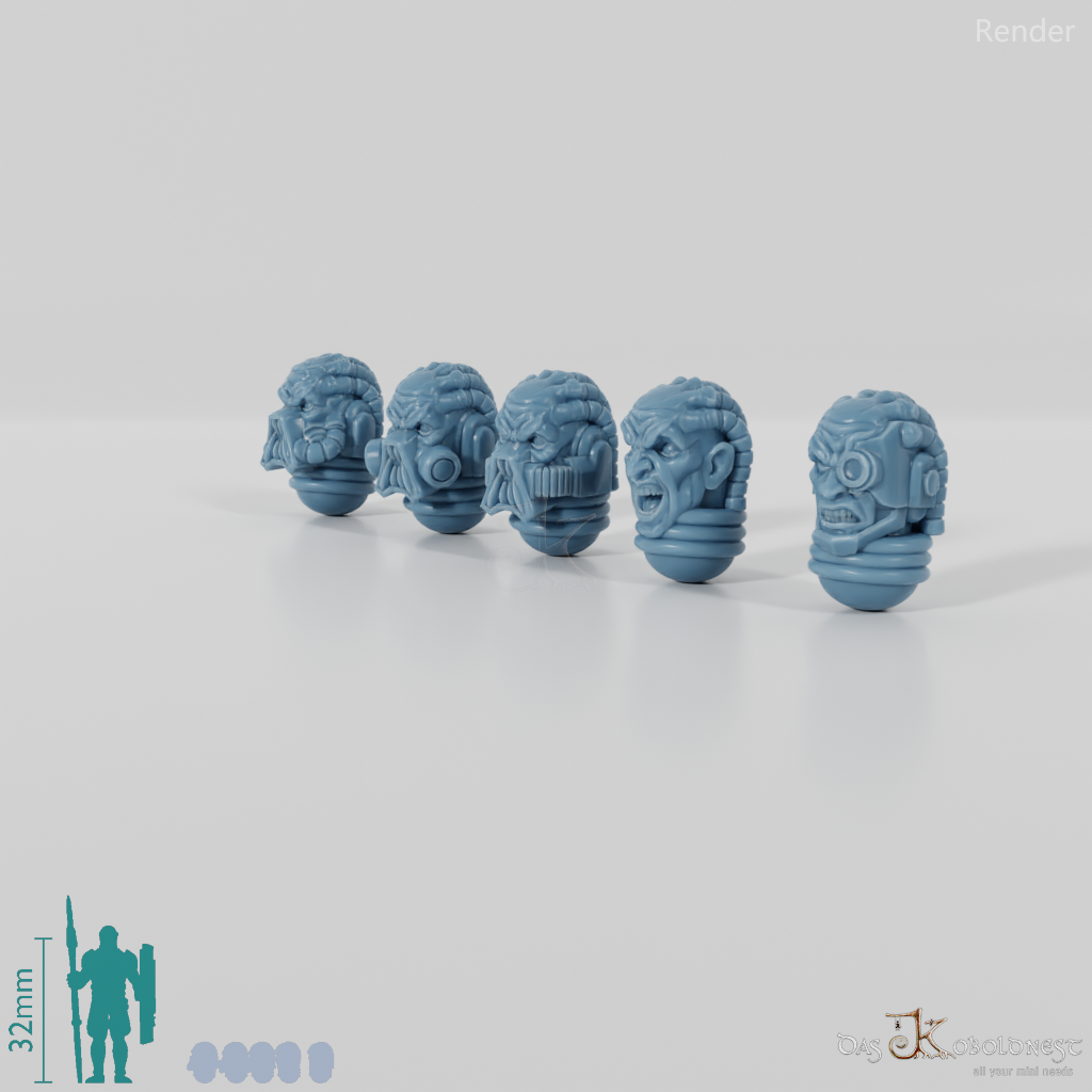 Void Blessed Soldiers - Savage Gladiator Köpfe Komplettset