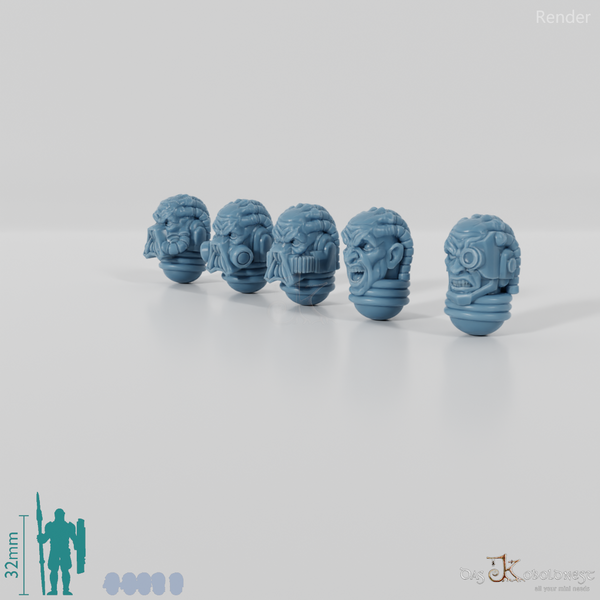 Void Blessed Soldiers - Savage Gladiator Köpfe Komplettset