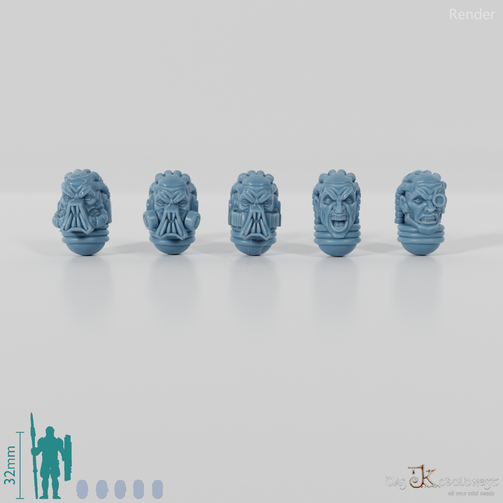 Void Blessed Soldiers - Savage Gladiator Köpfe Komplettset