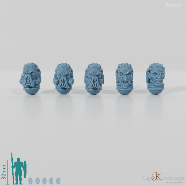 Void Blessed Soldiers - Savage Gladiator Köpfe Komplettset
