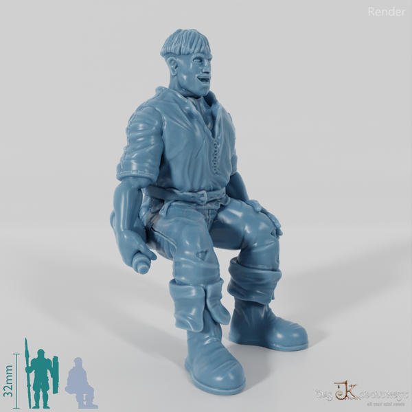 City dweller - resident, sitting 03
