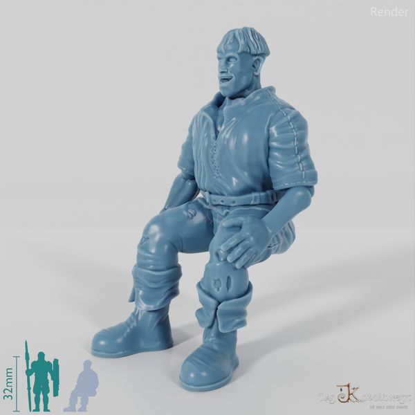 City dweller - resident, sitting 03