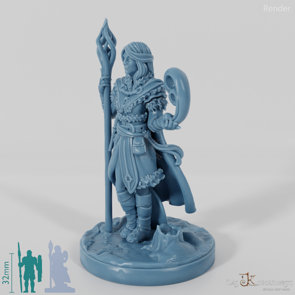 Elena, Schülerin des Nordens mit Windzauber (Pose 1)