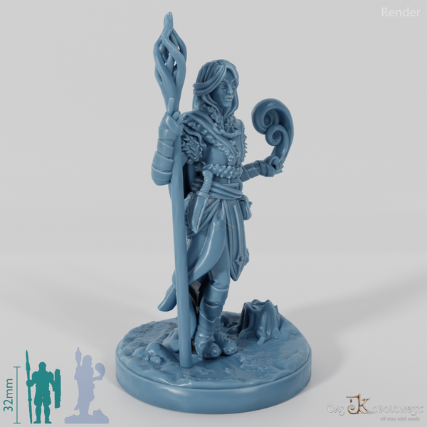 Elena, Schülerin des Nordens mit Windzauber (Pose 1)