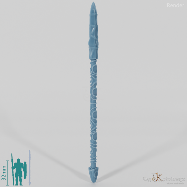 Speer mit verzierter Stange