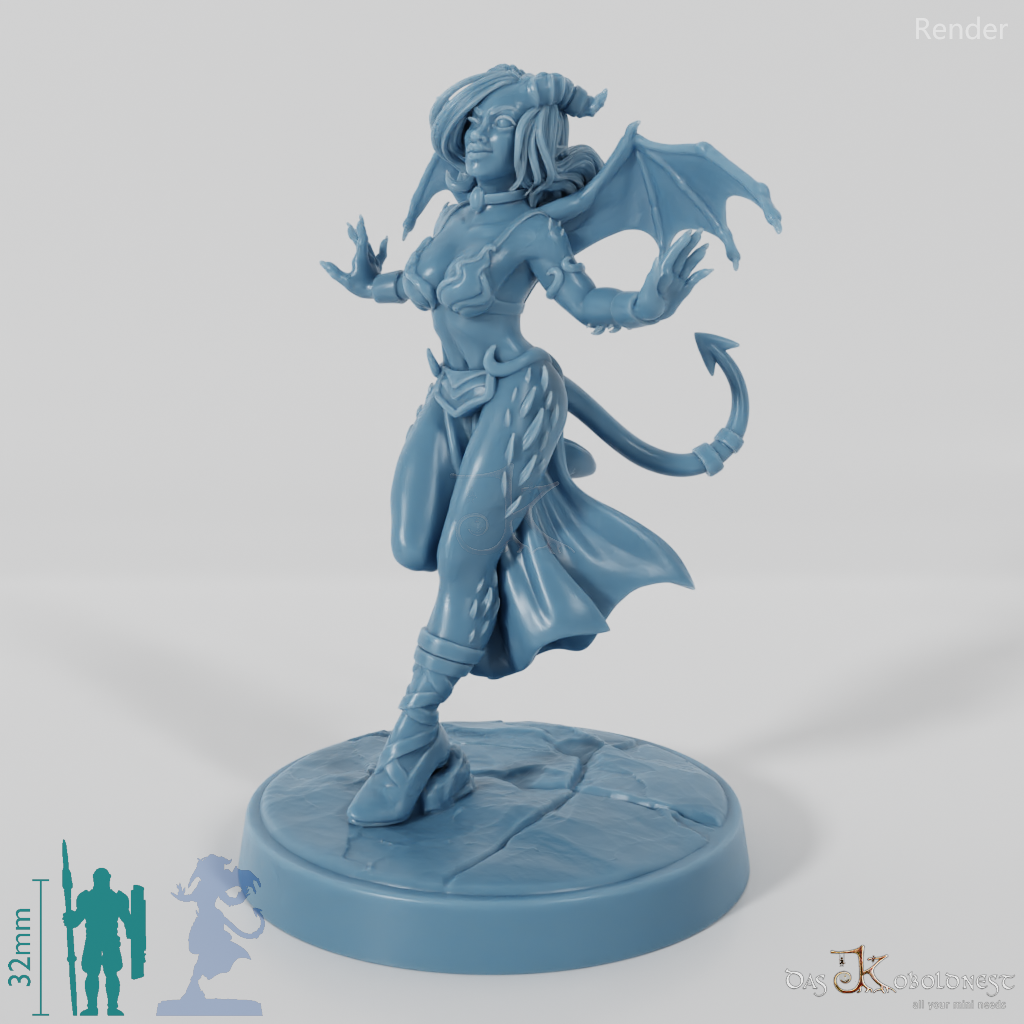 Bellacina, Verführerischer Sukkubus in Teufelskostüm