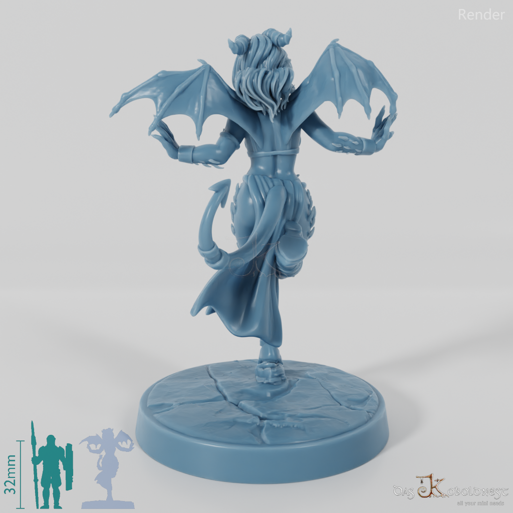 Bellacina, Verführerischer Sukkubus in Teufelskostüm