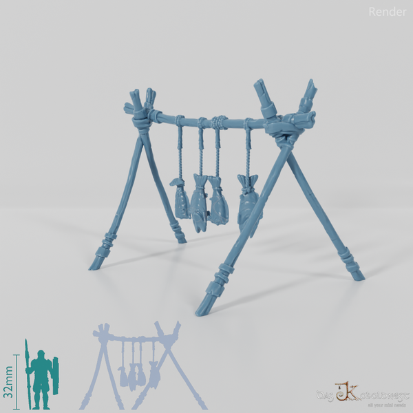 Tierverarbeitung - Trockenfischgestell B