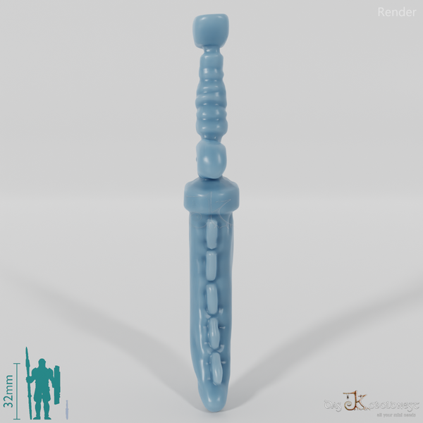 Gebogener Dolch in Scheide