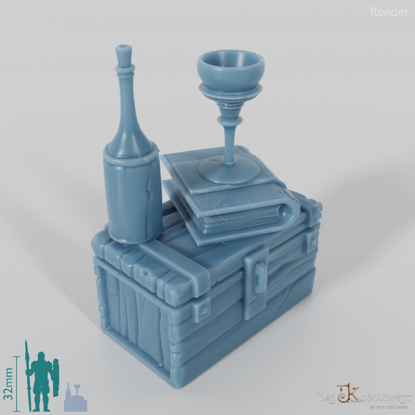 Kiste - Vollgestellte Holzbox