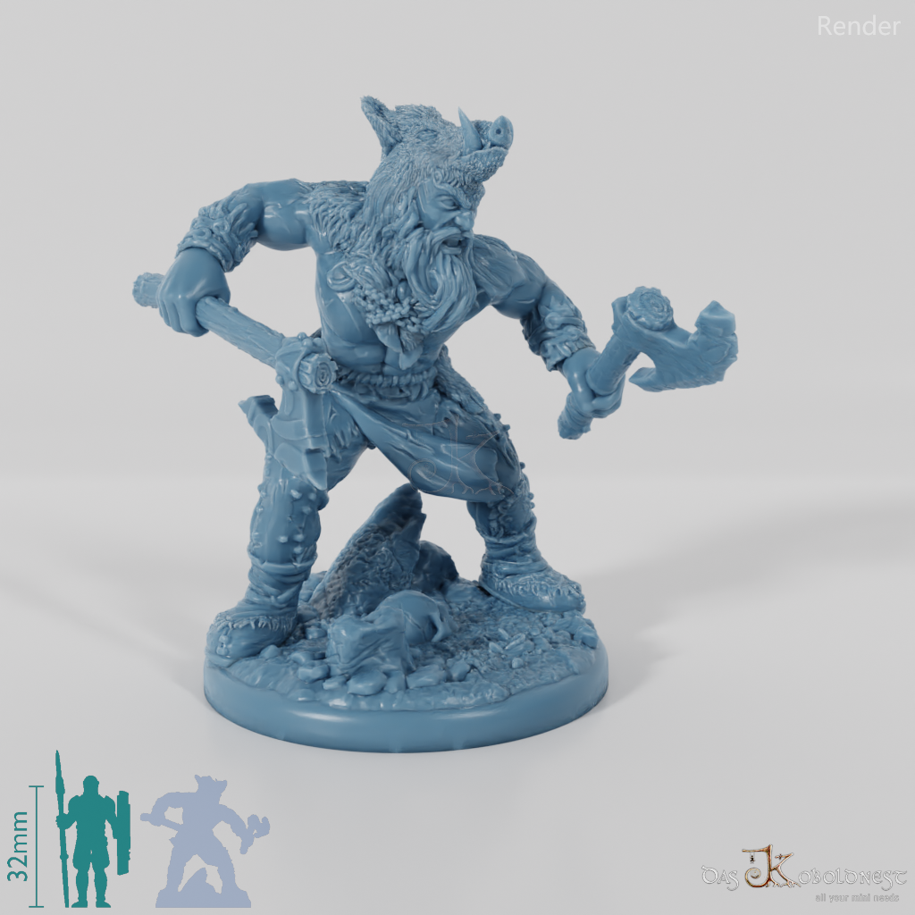 Nordischer Berserker des Wildschweintotems