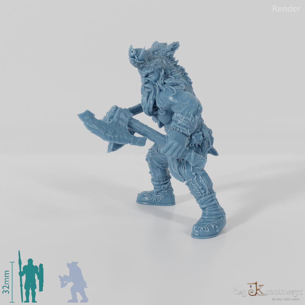 Nordischer Berserker des Wildschweintotems