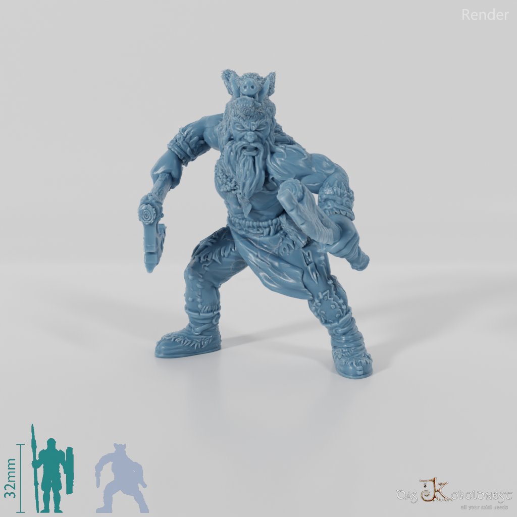 Nordischer Berserker des Wildschweintotems
