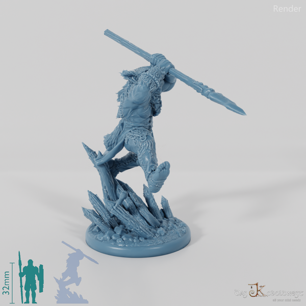 Nordischer Berserker des Wolfstotems (Speer)