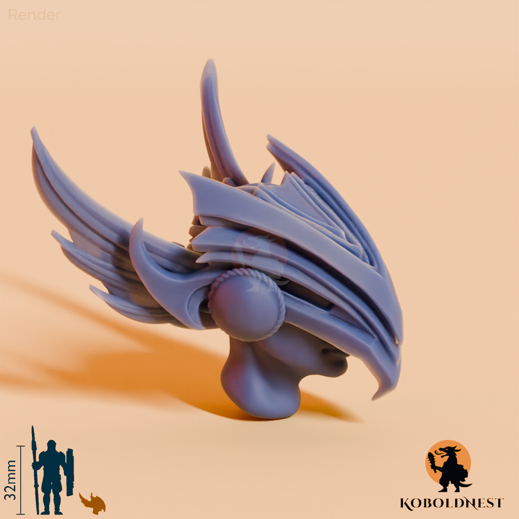Walkürenkopf - Helm (für modulare Haare)