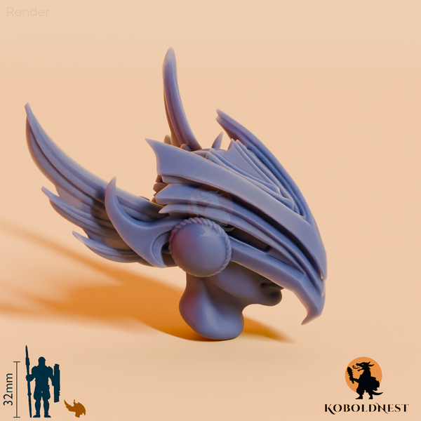 Walkürenkopf - Helm (für modulare Haare)