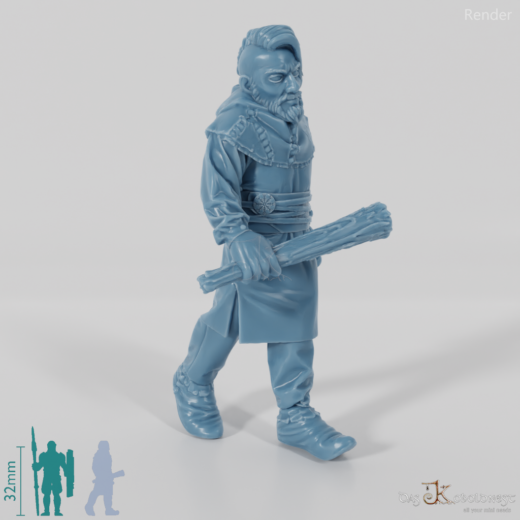 Nordischer Dorfbewohner, bewaffnet 1