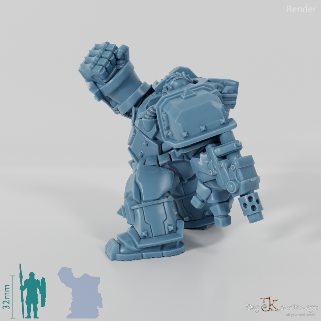 Khazaroth Empire - Iron Mole mit Kampfhandschuh und Pistole 09