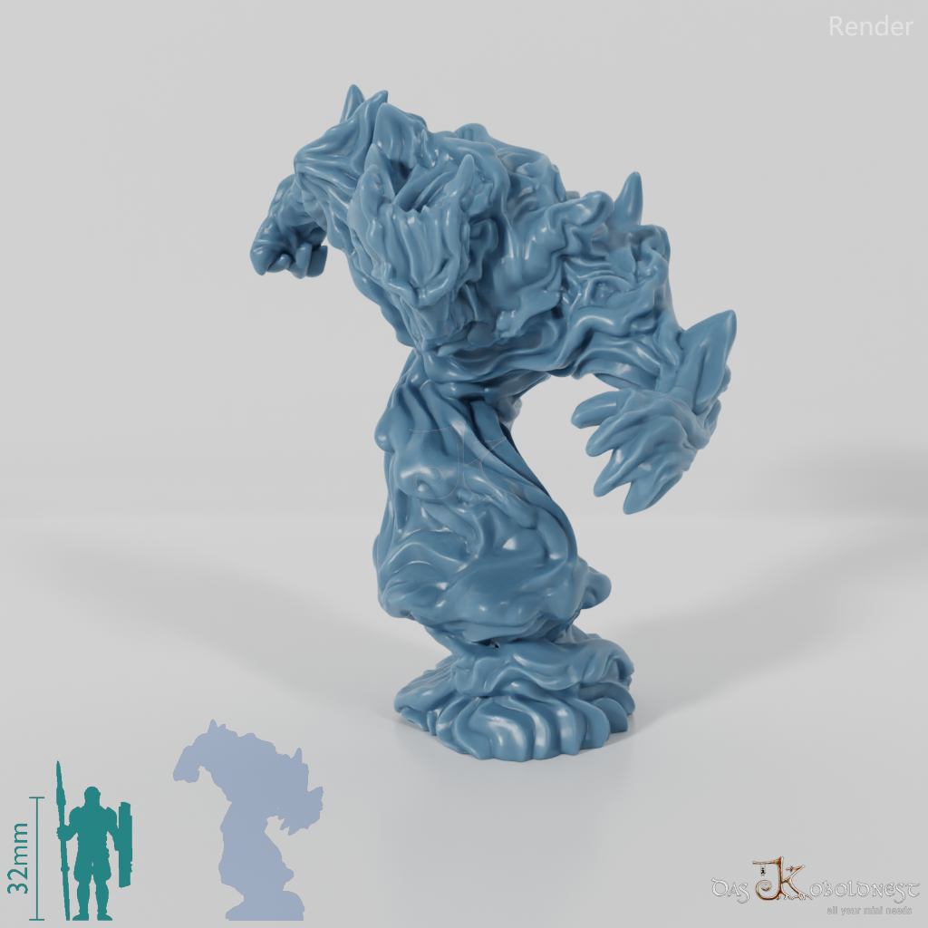 Aufgerichtetes Wasserelementar