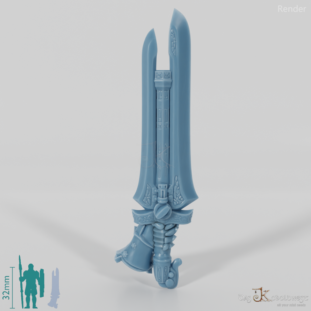 Valiant Hero - Weapon - Gunsword (abgewinkelte Hand)