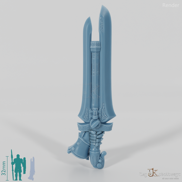 Valiant Hero - Weapon - Gunsword (abgewinkelte Hand)