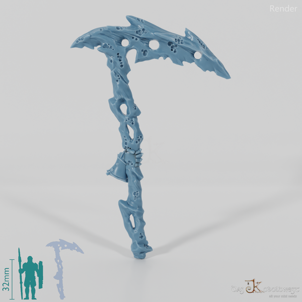 Vile Hero - Weapon - Scythe, Obsidian (abgewinkelte Hand)
