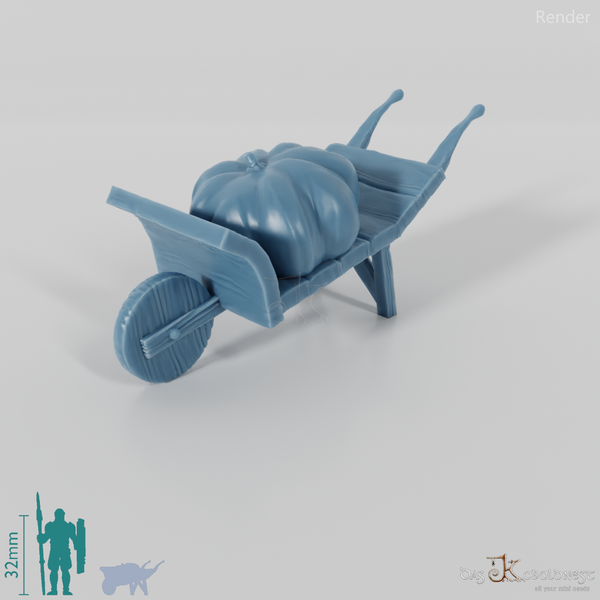 Schubkarre - Halbling-Schubkarre mit Kürbis