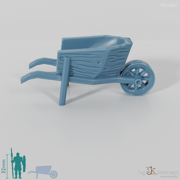 Schubkarre - Offene Holzschubkarre