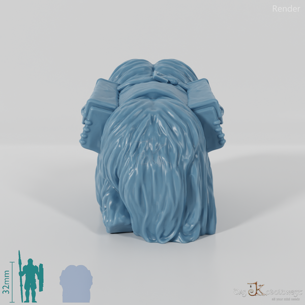 Rind - Moschusochse mit Packtaschen