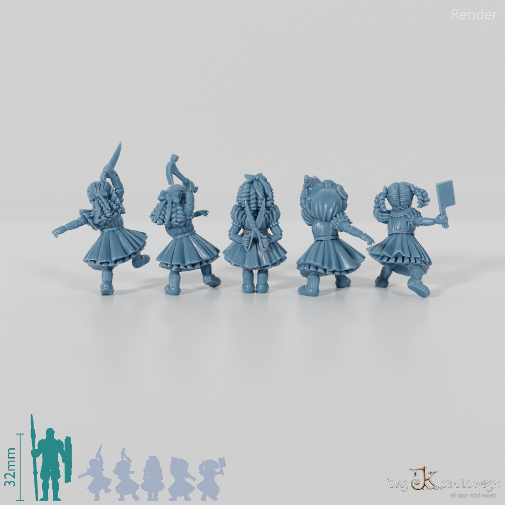 Animierte Spielzeugpuppen - Komplettset