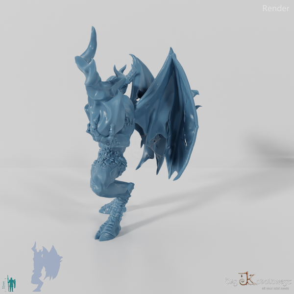 Balor mit Axt und Feuerball