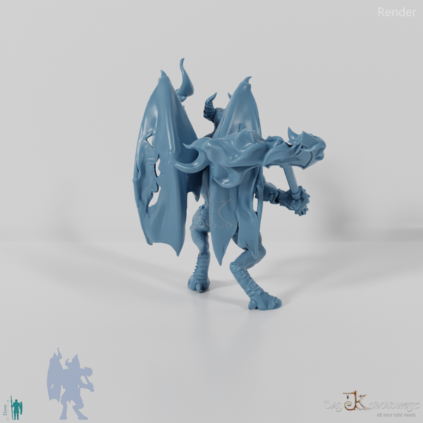 Balor mit Axt und Feuerball