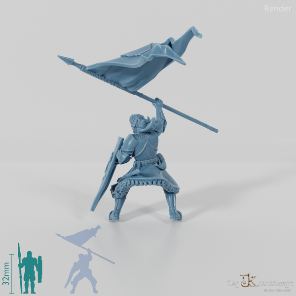 Barazan, Gonthanischer Heerführer mit Banner (Beritten)