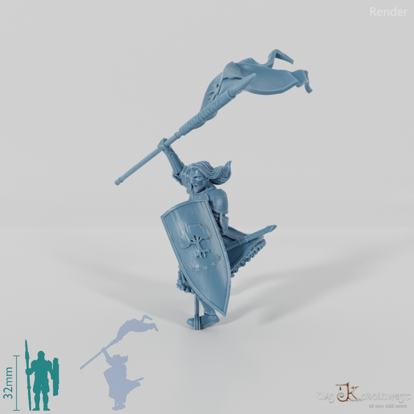 Barazan, Gonthanischer Heerführer mit Banner (Beritten)