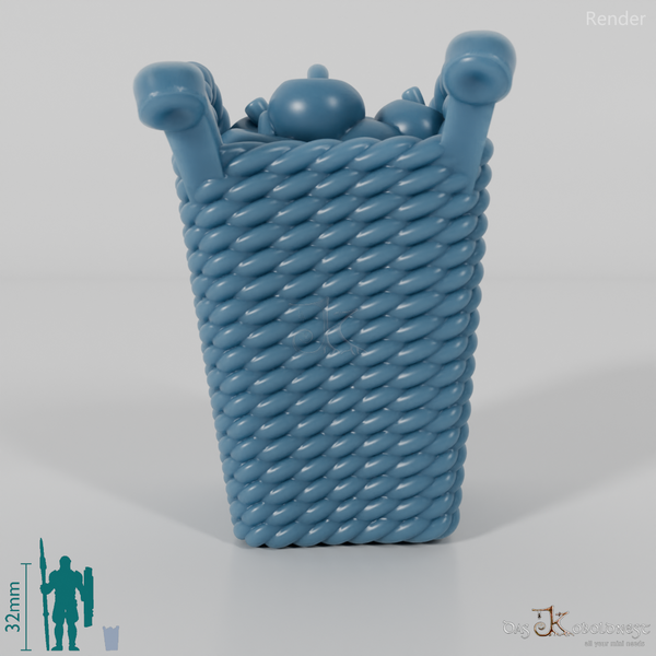 Halbling-Obstkorb mit Rückenschnalle