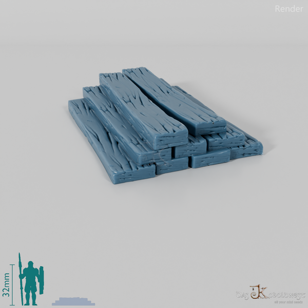 Bootsbauerei - Bretterstapel