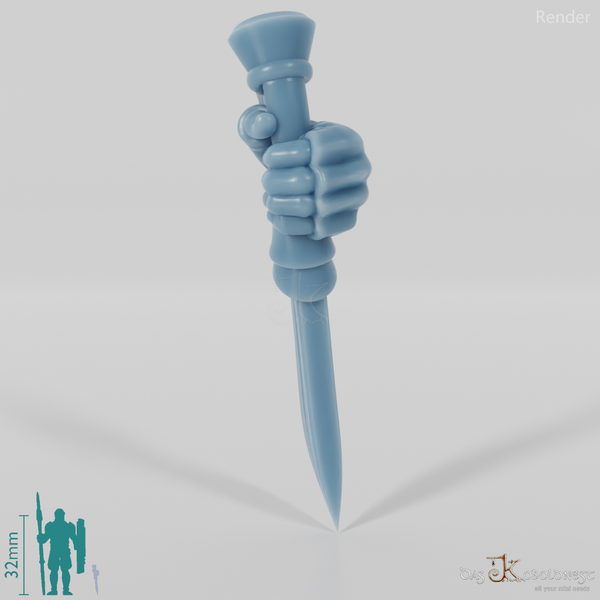 Elfendolch - Nach unten gehalten mit Hand A