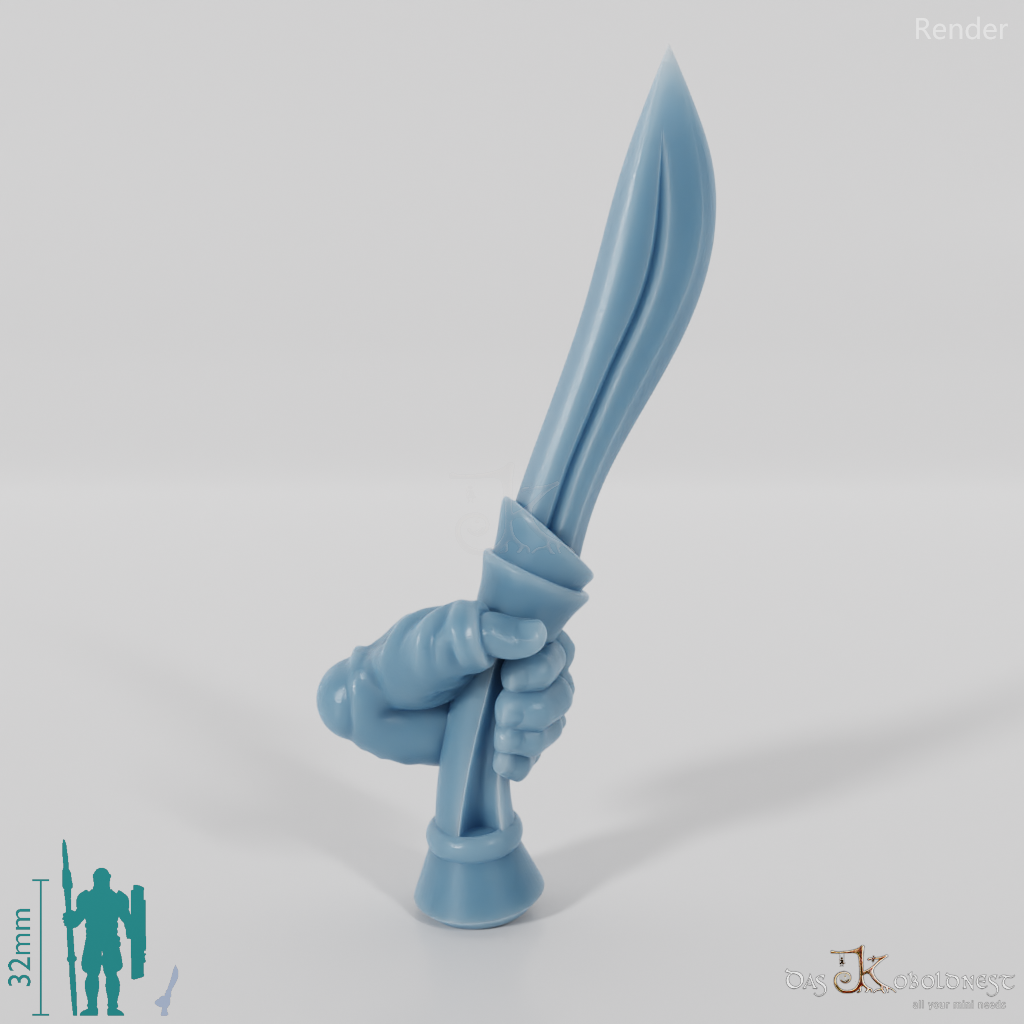 Elfendolch - Nach oben gehalten mit Hand A