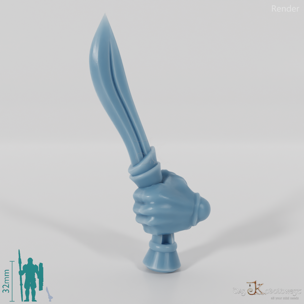 Elfendolch - Nach oben gehalten mit Hand A