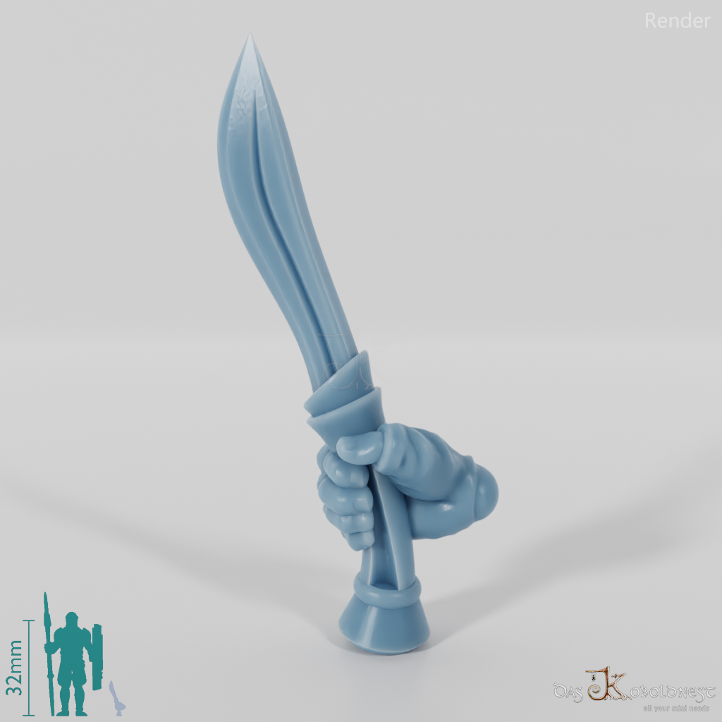 Elfendolch - Nach oben gehalten mit Hand A