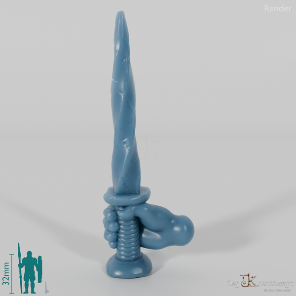 Halbling-Dolch A mit Hand (Erhoben)