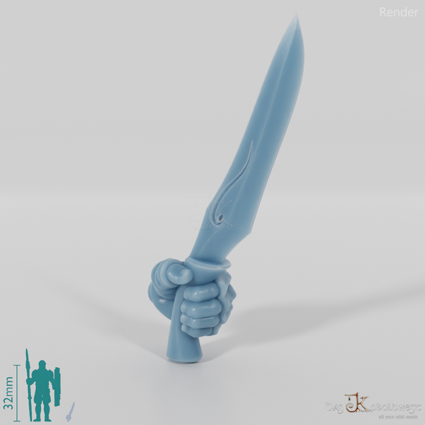 Elfendolch - Nach oben gehalten mit Hand B