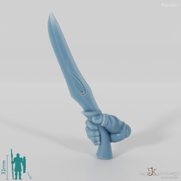 Elfendolch - Nach oben gehalten mit Hand B