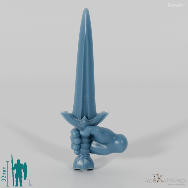 Halbling-Dolch B mit Hand (Erhoben)