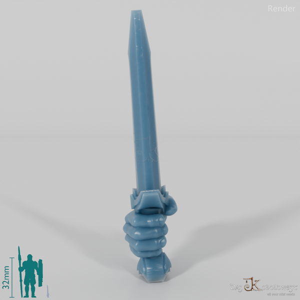 Halbling-Dolch B mit Hand (Erhoben)