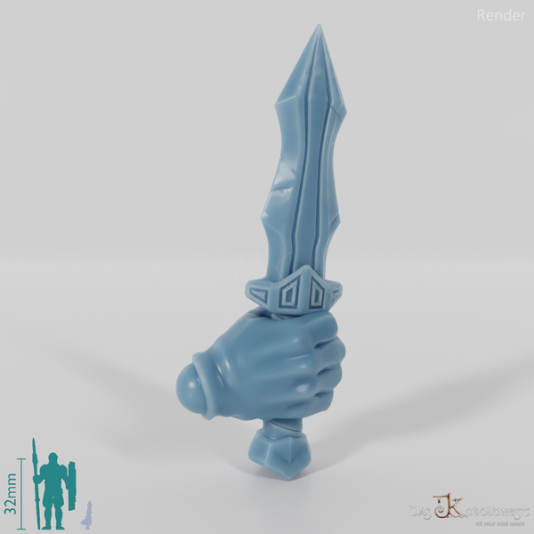 Zwergischer Dolch B mit Hand